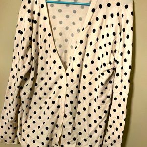 Black and white polka dot cardigan 2X